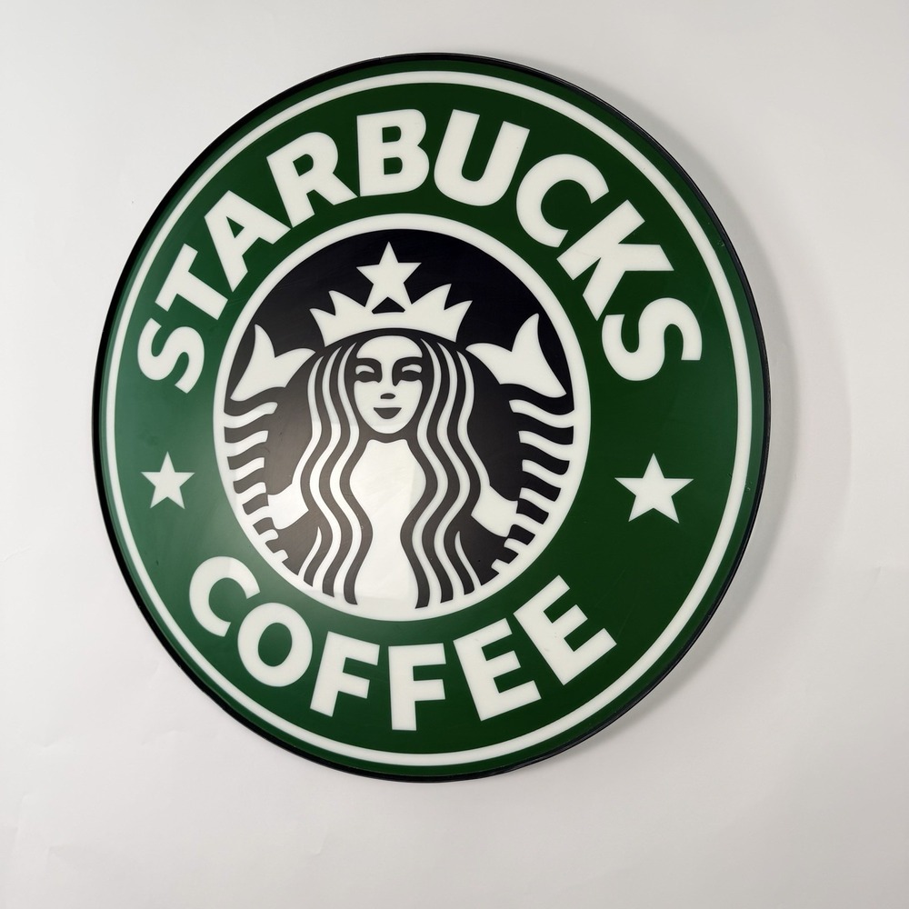 Authentic 24" Starbucks Coffee Store Wall Sign Round Logo Retail Display Decor - Picture 3 of 7